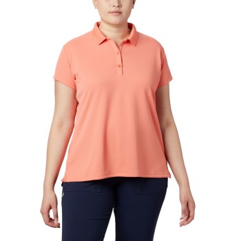 Columbia PFG Innisfree Short Sleeve Plus Size - Polo Damen Orange - WQOD40198